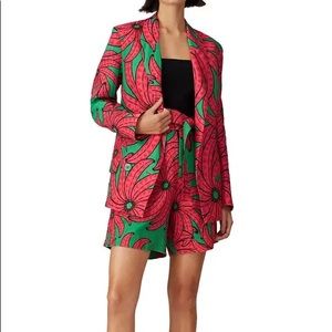 Brand new with tags FARM RIO Banana Pitta Linen Blazer Bermuda Shorts Set 2pcs